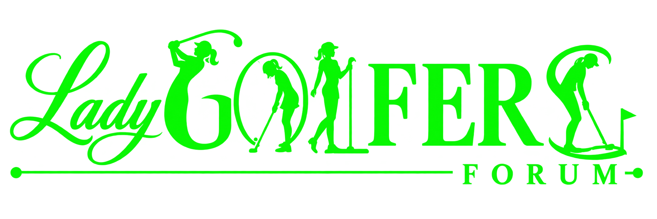 women golfers logo for golfing